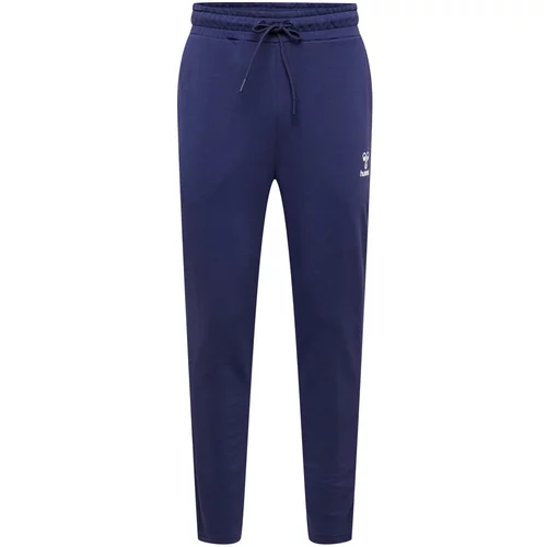 Hummel Sportske hlače mornarsko plava / bijela