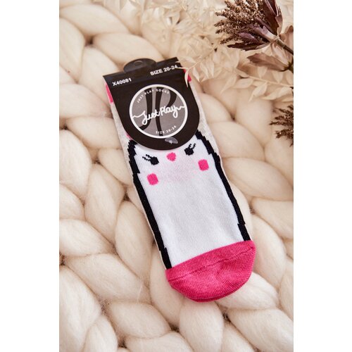 Just Play Children's Classic Cotton Socks Grey-Pink Cene