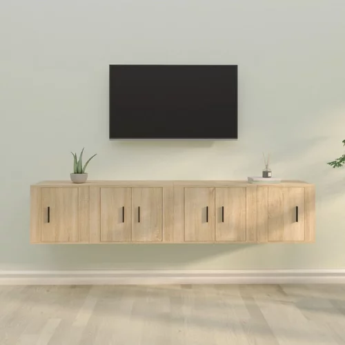 vidaXL Komplet TV omaric 4-delni sonoma hrast inženirski les