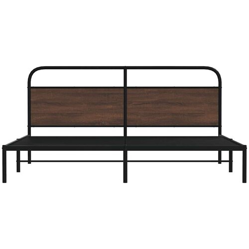VidaXL metalni okvir kreveta bez madraca smeđa boja hrasta 180x200 cm Slike