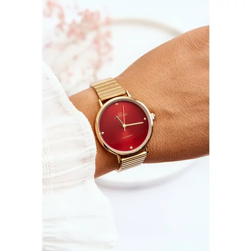Kesi Women's waterproof watch on Giorgio&Dario bracelet Gold-Red