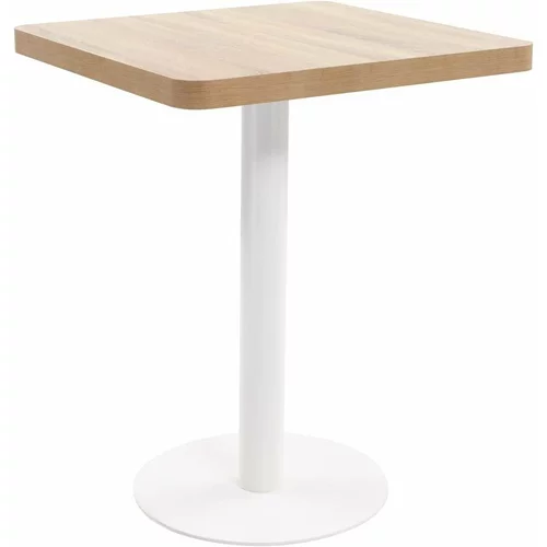 Bistro miza svetlo rjava 60x60 cm mediapan, (20625745)