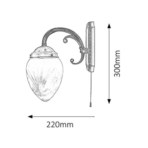 Rabalux annabella zidna lampa E14 40W bronza klasična rasveta JJ99Z5V Slike