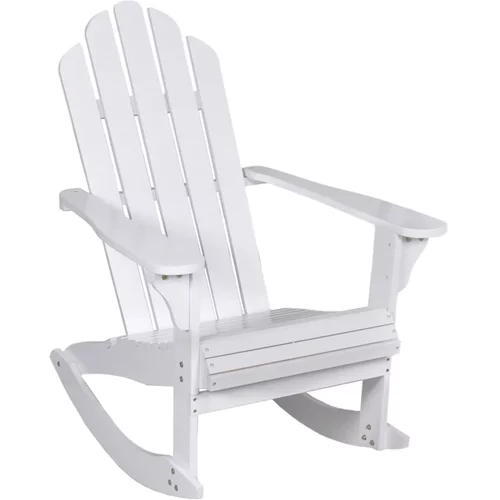 stolica za ljuljanje drvena bijela