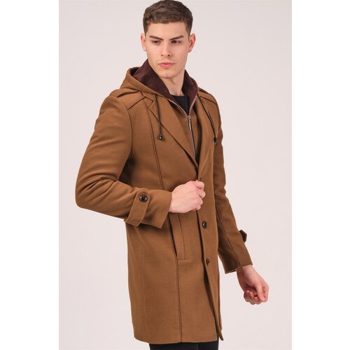 Dewberry PLT8334 MEN'S COAT-DARK CAMEL Cene