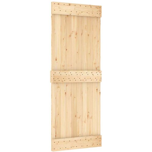  Klizna vrata Prirodna i bijela 80 x 210 cm Čvrsta borovina Slike
