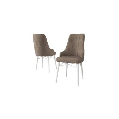 Hanah home set 2 stolice neta cappuccino white Cene
