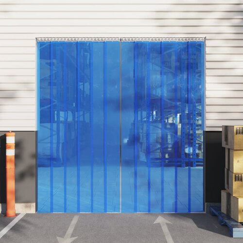 VidaXL Zavjesa za vrata plava 200 mm x 1 6 mm 25 m PVC Slike