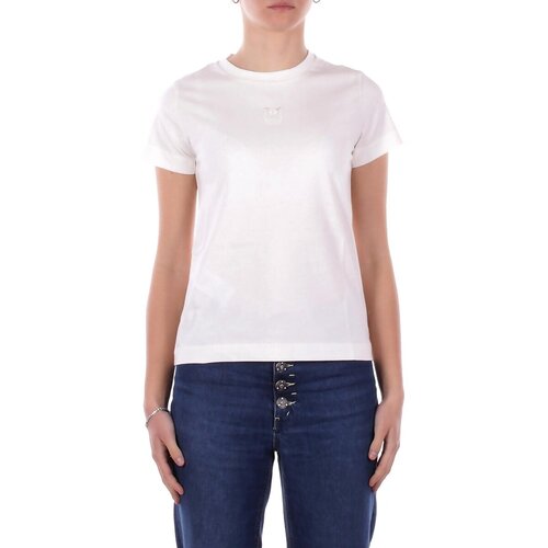 Pinko Majice s kratkimi rokavi 100355A339 Bela Cene