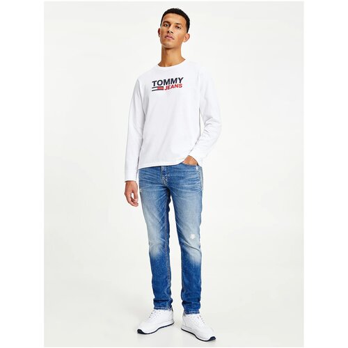 Tommy Hilfiger White Men&amp;#039;s T-Shirt with Tommy Jeans - Men&amp;#039;s Slike