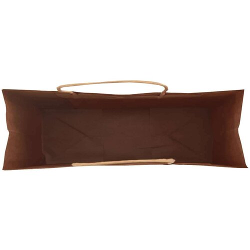  Papirnate vrećice 250 kom s ručkama smeđe 32x12x42 cm Slike