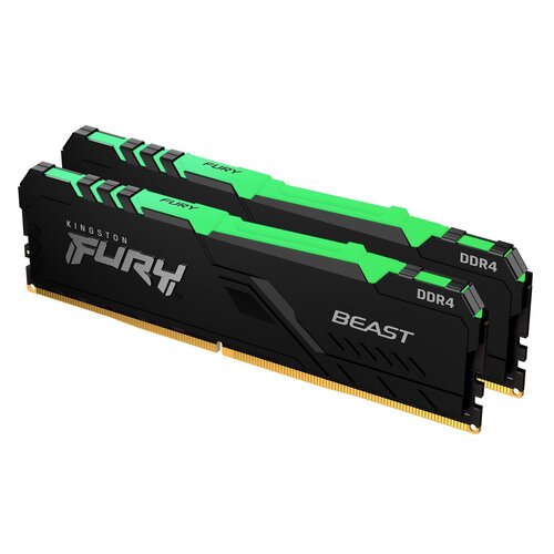 Kingston FURY Beast RGB, 32GB DDR4 (2x16GB), 3200MHz, CL16, KF432C16BB1AK2/32 Slike