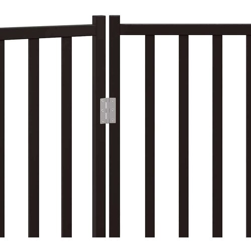 vidaXL Vrata za pse zložljiva 3 paneli črna 150 cm topolovina Cene