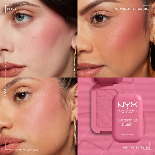 NYX Professional Makeup Buttermelt Blush pudrasto rdečilo odtenek 06 For the Butta 5 g Slike