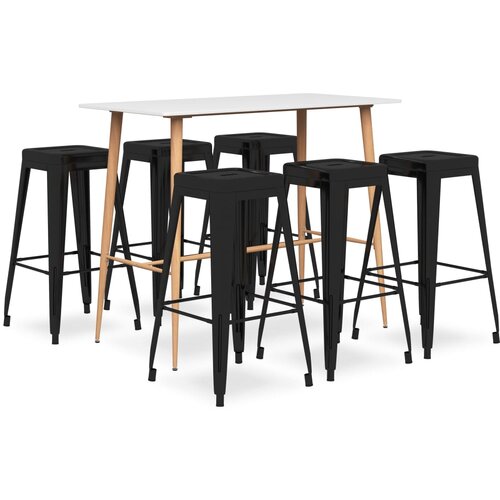  7-dijelni barski set bijelo-crni Cene