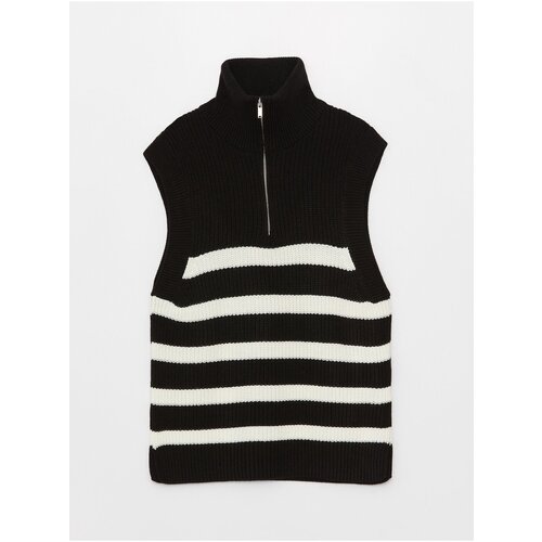 LC Waikiki Women&amp;#039;s Standing Neck Striped Oversized Knitwear Sweater for Women Slike