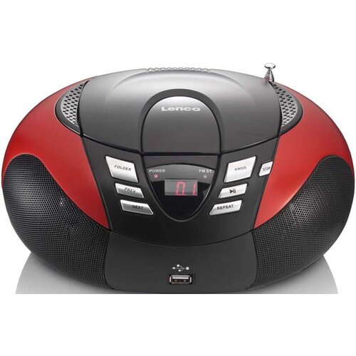 Lenco UKW-RADIO M.CD TRAGBAR SCD-37 USB RED, (20584201) Cene