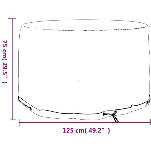  Navlaka za vrtni namje&amp;scaron;taj sa 6 u&amp;scaron;ica &amp;Oslash; 125 x 75 cm okrugla Slike
