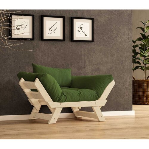 Hanah home CPT8150-140 Prirodni Zeleni Ba&amp;scaron;tenski Sofa za Jednu Osobu Slike