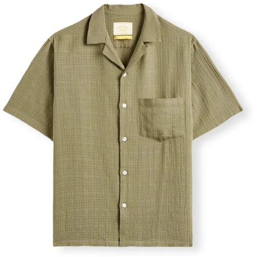 Portuguese Flannel Grain Shirt - Khaki Zelena