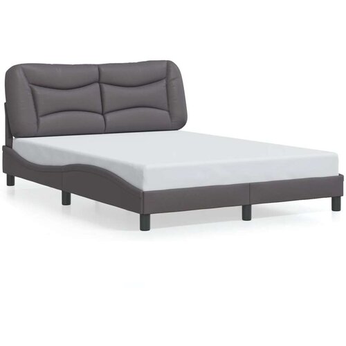 VidaXL Okvir za krevet s uzglavljem sivi 120x200 cm od umjetne kože Slike