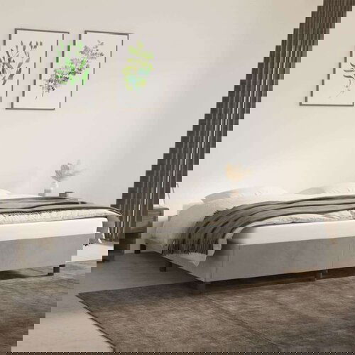 Posteljni okvir svetlo siv 180x200 cm žamet, (20723796) Slike