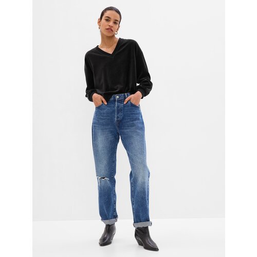 GAP Velour sweatshirt with V-neck - Women Slike