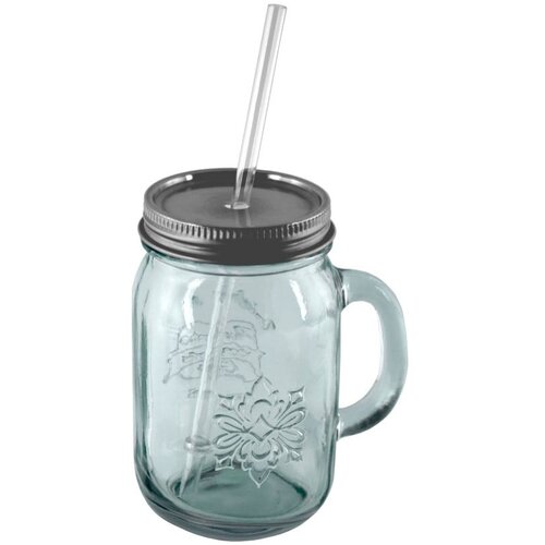 Ego Dekor Reciklirana staklenka sa poklopcem i slamkom Authentic, 550 ml Cijene
