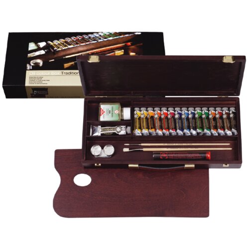  Uljane boje Rembrandt box traditional/15x15ml +1x40ml + pribor Cene