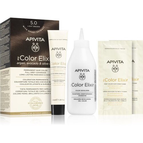 Apivita My Color Elixir barva za lase brez amoniaka odtenek 5.0 Light Brown Cene