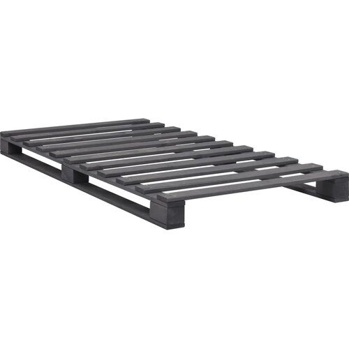  Okvir za krevet od paleta od masivne borovine sivi 90 x 200 cm Slike