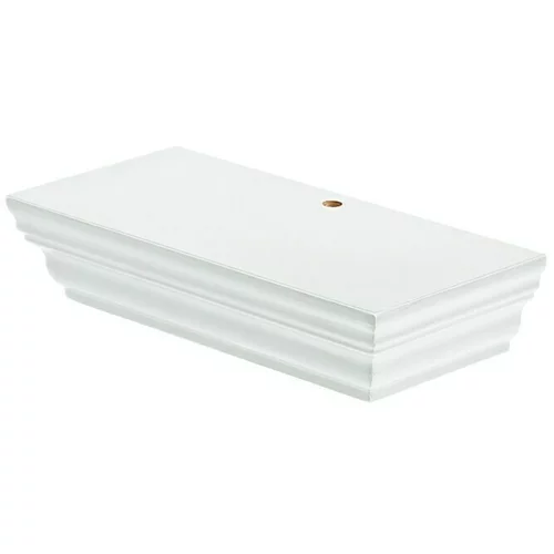 DOLLE Zidna polica (D x Š x V: 20 x 10 x 4,5 cm, Opteretivost: 2,5 kg, Bijele boje)