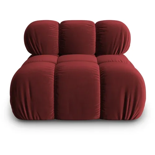 Micadoni Home Rdeča žametna modularna sedežna garnitura (sredinski modul) Bellis –