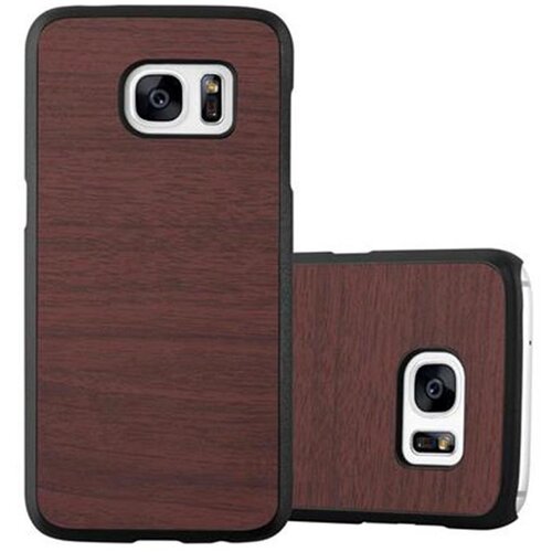 Cadorabo Ohi&amp;scaron;je, združljiv s Samsungom v Woody Coffee - Trdo za&amp;scaron;čitni pokrov v lesu videz pred praskami in udarci, (20567529) Slike