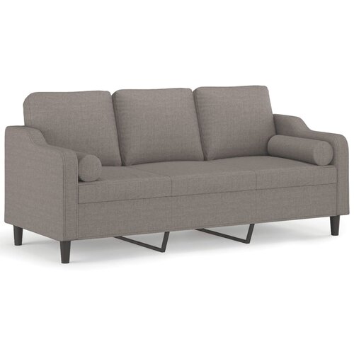Maison Chic kavč - Sofa - Kanape trosed z okrasnimi blazinami taupe 180 cm blago, (21727843) Cene