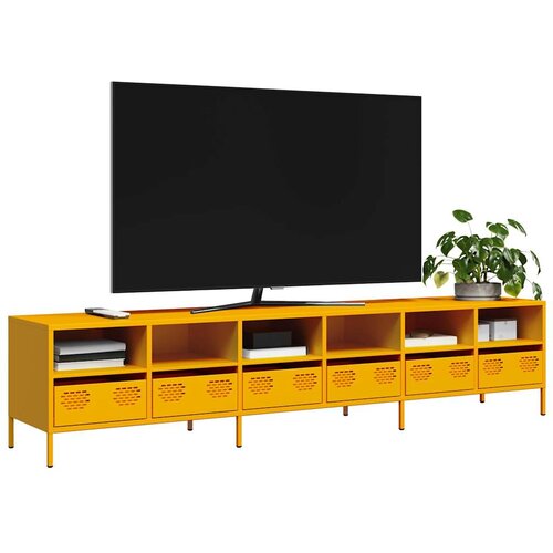 Furnova TV omarica gorčično rumena 202x39x43,5 cm hladno valjano jeklo, (21925037) Cene