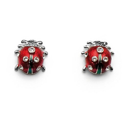 Ženske oliver weber ladybug mini crystal mindjuše sa swarovski crvenim kristalom ( 22186 ) Slike