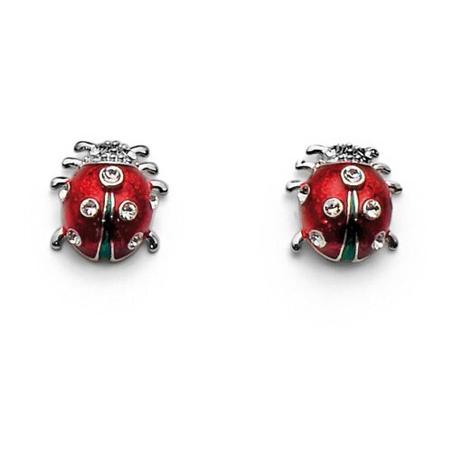 Ženske oliver weber ladybug mini crystal mindjuše sa swarovski crvenim kristalom ( 22186 ) Slike