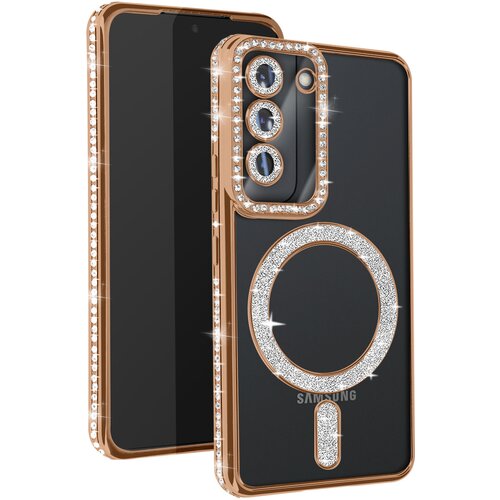 AVIZAR Diamantno ohišje za Samsung Galaxy S23 MagSafe Contour Strass, Zlata, (5000012973) Cene