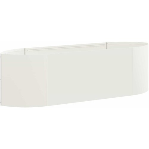 vidaXL Povišeni vrtni krevet Bijela 140 x 40 x 40 cm Čelik - Bijela 140 cm Cene