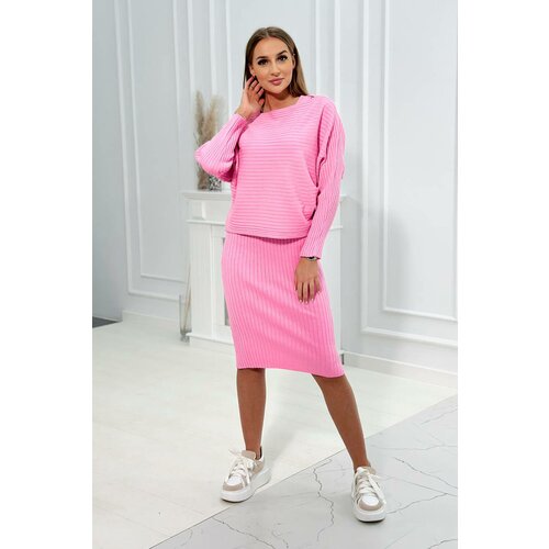 Kesi Sweater set blouse + dress light pink Slike