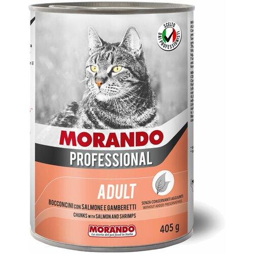 Morando hrana za mačke adult konzerva - losos i račići 6x400g Cene