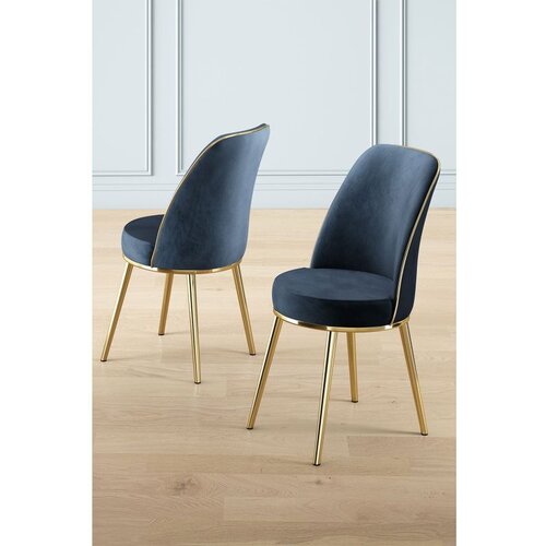 Hanah home Pefa - Anthracite, Gold AnthraciteGold Chair Set (2 Pieces) Cene