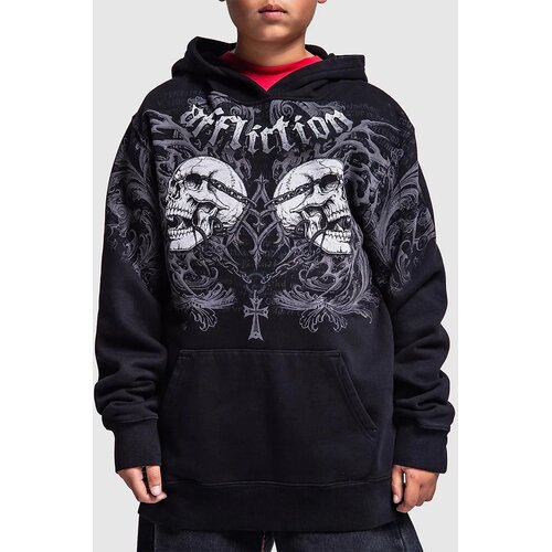 Affliction Collapse Pulover s kapuco black Cene