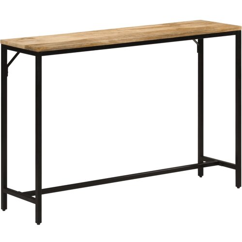 vidaXL Konzolna mizica 110x30x75 cm trd neobdelan mangov les in železo Cene