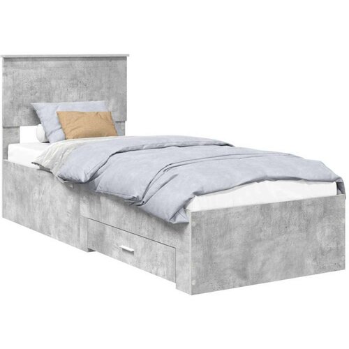  Okvir za krevet Betonski sivi i srebrna 75 x 190 cm Slike