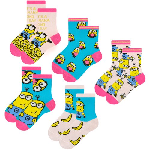 Licensed Girl's socks Minion 5P Frogies Slike