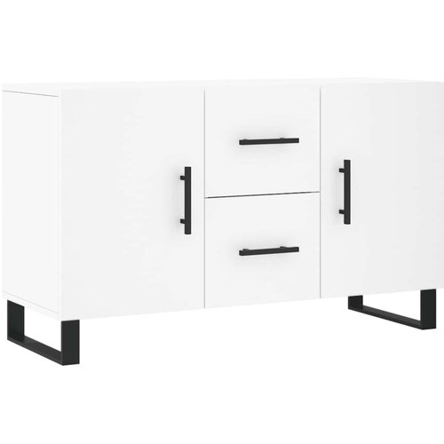  Komoda bijela 100x36x60 cm od konstruiranog drva Slike