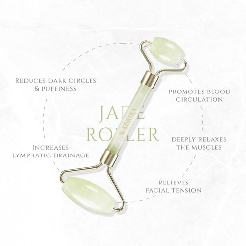 KORIKA Tools Face Roller Green Jade Stone valjak za masažu za lice Jade Roller Green Slike