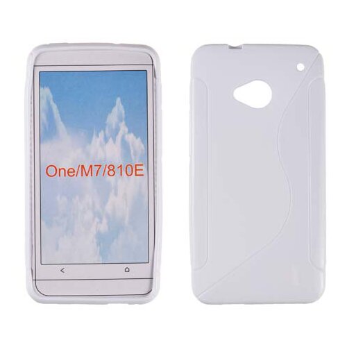  S silikonski ovitek ONE M7 810E bel Slike